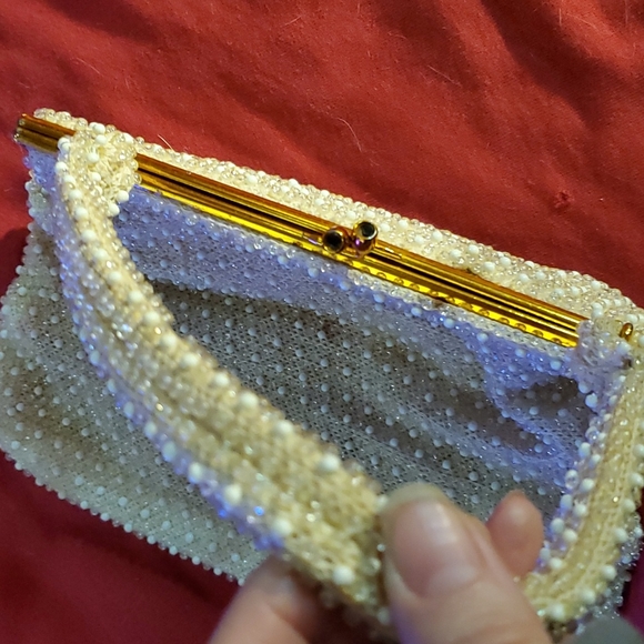 Vintage beaded hand bag - Picture 3 of 4
